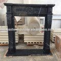 Sample style black fireplacce for house decoration